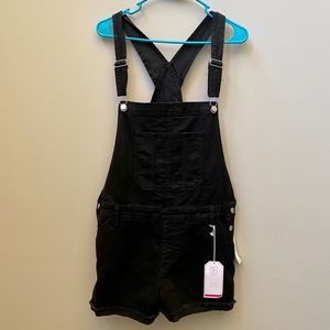 No Boundaries | Black Overall Shorts NWT